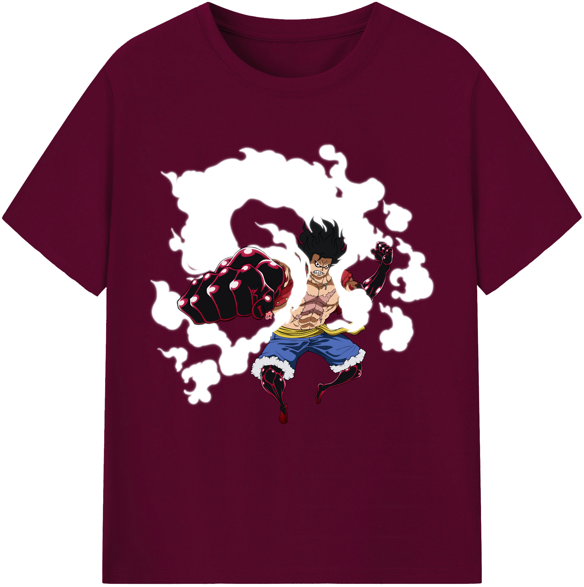 ワンピース モンキー・D・ルフィ ONE PIECE Monkey D. Luffy レディースカジュアルプリントTシャツ（綿100％）